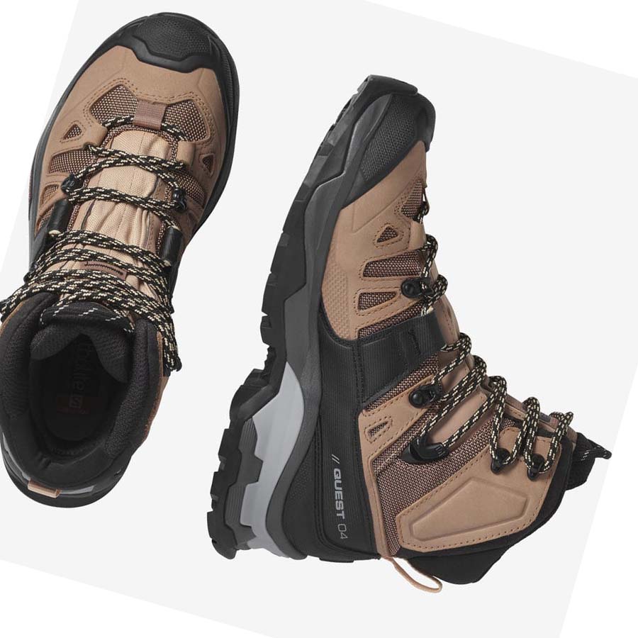 Salomon WoQUEST 4 GORE-TEX Túracipő Női Barna | HU 2843GSO